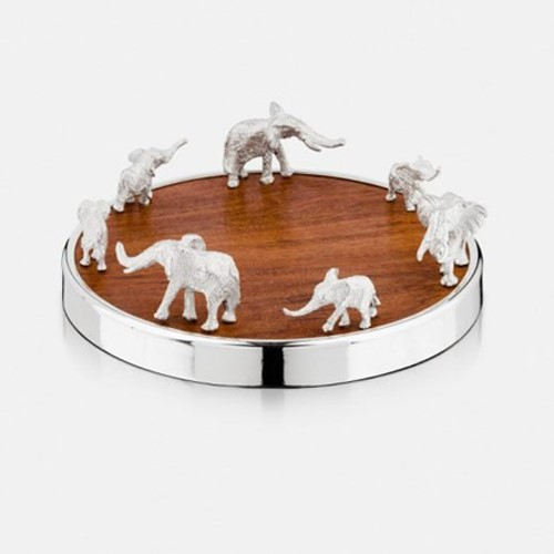 The Highland Safari Collection Coaster, D14 x H7cm, elephant-0